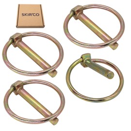 SKIR'CO (4 pcs) Zinc Plated Steel Linch Pins 7 mm, Locking Lynch Pins, DIN 11023, Metal Pin with Ring