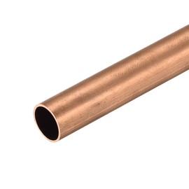 TA-VIGOR Copper Round Tube, 9mm OD 0.5mm Wall Thickness 300mm Long Straight Pipe Tubing for Hobbies, Crafts, Building Models, Building Decorations, Frames, Industrial, Gardening Products