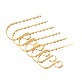 Hollylife 6 Pcs Christmas Stocking Holders for Mantle Hanger Hooks Christmas Sock Present Hooks Metal Bracket Christmas Tree Fireplace No-Slip Hanger Hook Christmas Party Supplies Holiday Decorations