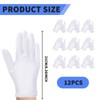 Bettinay 24 PCS Stretchable White Cotton Gloves, Work Cotton Gloves