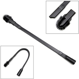 MaximalPower 25-inch Flexible Long Reach Crevice Tool Attachment 1.25 inches with Removable Brush Head (Does not fit Sharks Vacuum with Button Lock, Check Your Vacuum Hose Diameter Before Purchase)