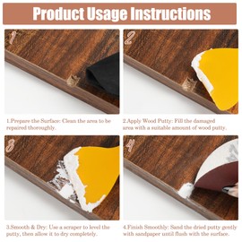 DEWEL 10 Colors Furniture Markers Touch Up & 2 Colors Wood Putty, Wood Scratch Repair Kit for Filling Scratches, Cracks, Holes, Dents, Scuffs - A Simple and Convenient Wooden Repair Solution