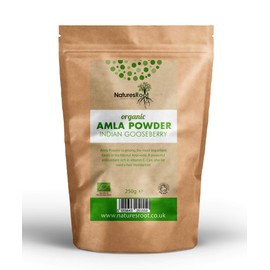 Natures Root Organic Amla Powder - For Hair | Fight Hairloss | Hair Growth | Minimise Grays (250g)