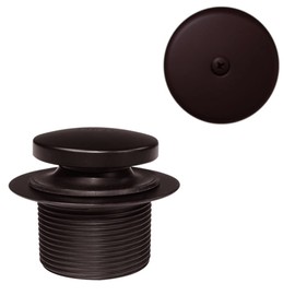 Westbrass A93-12 1-1/2" Coarse Thread Tip-Toe Bathtub Drain Plug Trim Set with One-Hole Overflow Faceplate, Oil Rubbed Bronze