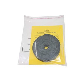 TOFL Smokey Gray Correa de cuero de 0,95 cm x 182,88 cm, color gris ahumado