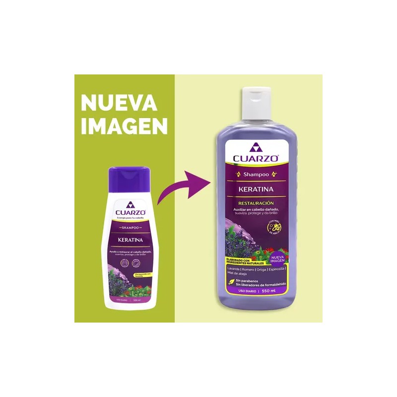 Shampoo Cuarzo Keratina 550ml