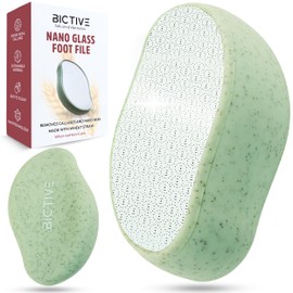 BICTIVE Nano Glass Callus Remover for Foot Care. Foot File Made from Wheat Straw. Callus Remover, Callus Remover, Foot Rasp for Soft Feet. Ergonomically Shaped Glass File for Callus