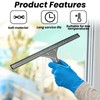 Professional Window Squeegee Rubber Replacement Blades 35cm 2 Pack, Double