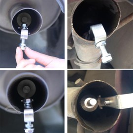 Turbo Sound Whistle, Exhaust Sound Booster, Aluminium Alloy Car Turbo Sound, Sound Exhaust Whistle, Sound Generator Car, Turbo Sound Simulator Whistle for All Vehicles Models, Black, M