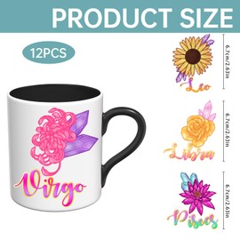 12 PCS Zodiac UV DTF stickers