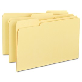 Smead 100% Recycled File Folder, 1/3-Cut Tab, Legal Size Manila, 100 per Box (15339)