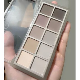 Go Ho 10 Colors Eyeshadow Palette,All Matte Naked Eyeshadow Makeup,Pop Colors Highly Pigmented Blendable Shades Nude Eye Shadow,Waterproof Cool-tone Eyeshadow Makeup Palette,Sweet Mint 04