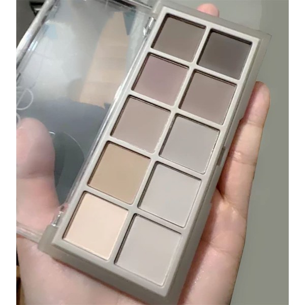 Go Ho 10 Colors Eyeshadow Palette,All Matte Naked Eyeshadow Makeup,Pop