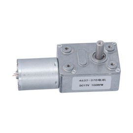 4632370 DC Turbine Worm Motor SelfLocking Reducer Turbine Shaft Worm Gear Motor 100RPM DC 12V