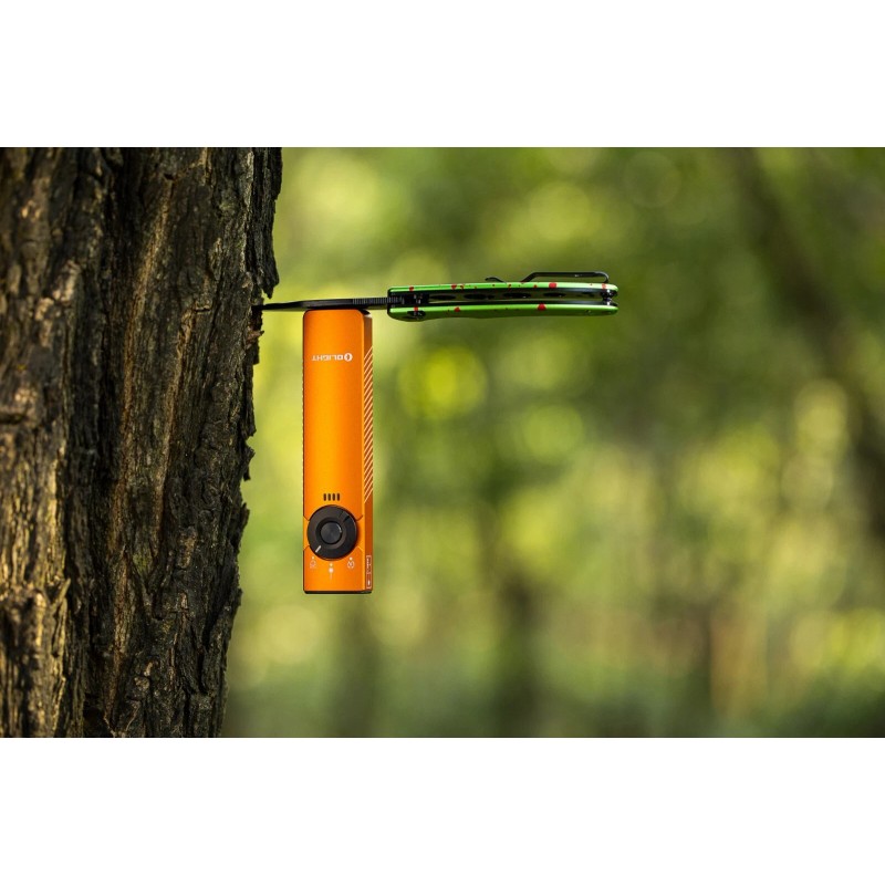 Olight Arkfeld Pro Orange CW Amercian Flag, LED Light/UV/Green Beam,