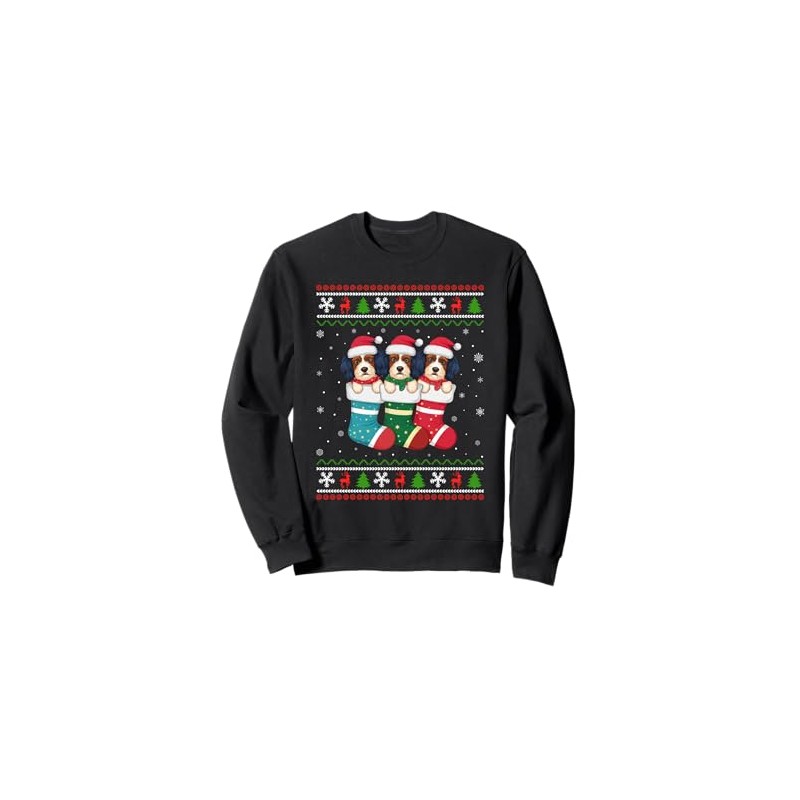 Ugly Xmas Sweater Havanese Dog In Christmas Socks Sweatshirt