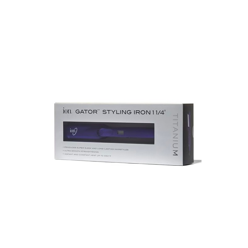 ion Titanium Gator Digital Flat Iron, 11/4 Inch, Straighten, Curl,