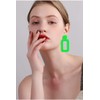 Simple Acrylic Geometric Square Hollow Dangle Earrings for Women White