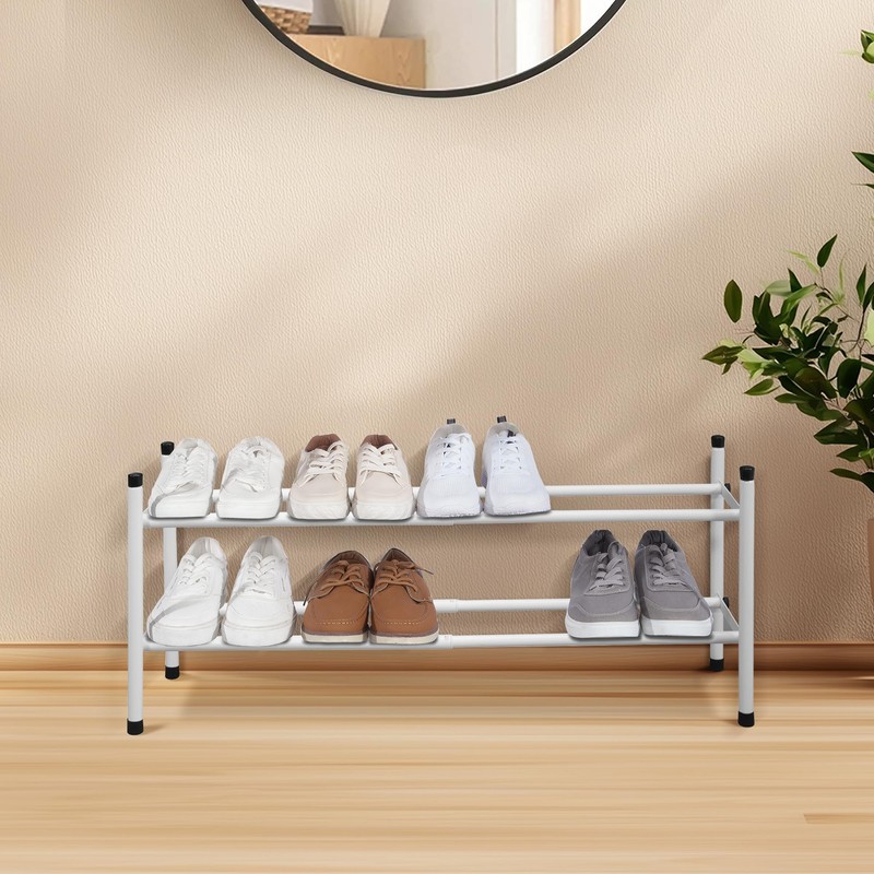 STORAGE MANIAC Expandable Shoe Rack, Stackable Shoe Rack for Closet,