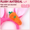 Jacnkb Easter Bunny Ear Headband Plush Rabbit Ear Hairband with