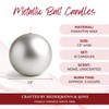 Biedermann & Sons Silver Ball Candles – Decorative Metallic Novelty