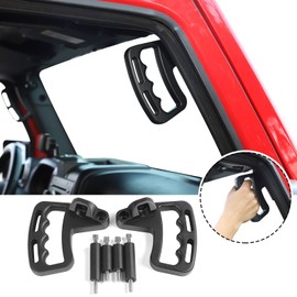 Front & Rear Aluminum Grab Handles Grip Handle Grab Bars for Jeep Wrangler JK JKU Sports Sahara Freedom Rubicon X & Unlimited X 2 Door 4 Door 2007-2018