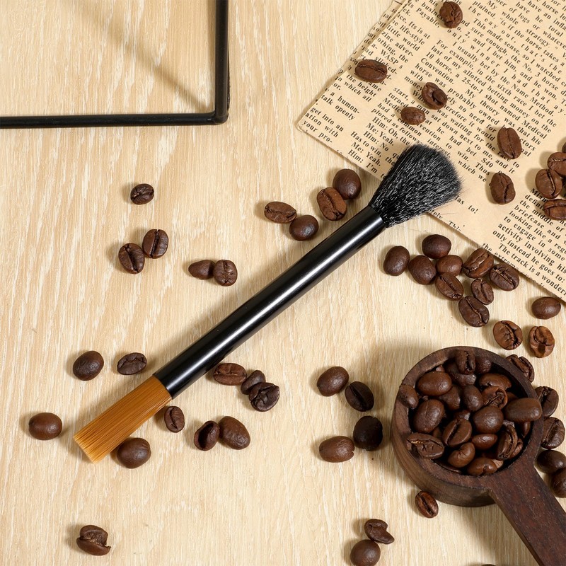 Giantree Dual Head Coffee Brush, Coffee Grinder Brush, Dusting Espresso