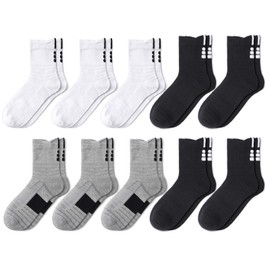 Calcetines Deportivos para Hombre 10 Para Calcetines de Algodón Antideslizantes Calcetas Resistente Cómodos Malla Transpirable Compresión Elasticidad para Correr Entrenamiento(Multicolor,Talla 44-46)