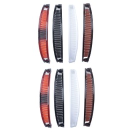 SOWAKA 8 Pcs Clincher Combs Plastic Vintage Banana Large Hair Clips Grip Fishtail Hair Accessories Barrettes for Women Girls Long Thick Thin Curly Fine Hair