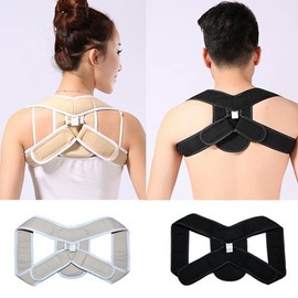 Shoulder correction band, curved shoulder, curved back, round shoulder, body shape correction, body correction LD-077 Black/S