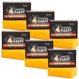 Barras exfoliantes corporales - Jabón sólido con aceites naturales y exfoliante suave - Sin plástico y ecológico, natural y orgánico para todo tipo de piel, barra de 4 oz - Mister Sunshine