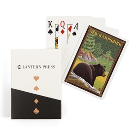 Lantern Press New Hampshire, Black Bear in Forest (52 Playing Cards, Poker Size Card Deck with Jokers)