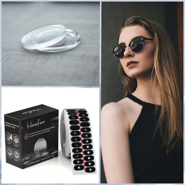 Hasefam 1000Pcs Lens Edging Blocking Pads Optical Eyeglasses Processing Polishing Anti Slip Double-Sided Adhesive Sticker Tape for Glasses Auto Edger Accessories (0.67x1.3inch)