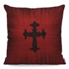 WONDERTIFY Cross Black Cushion Cover Medieval Gothic Decorative Throw Pillow