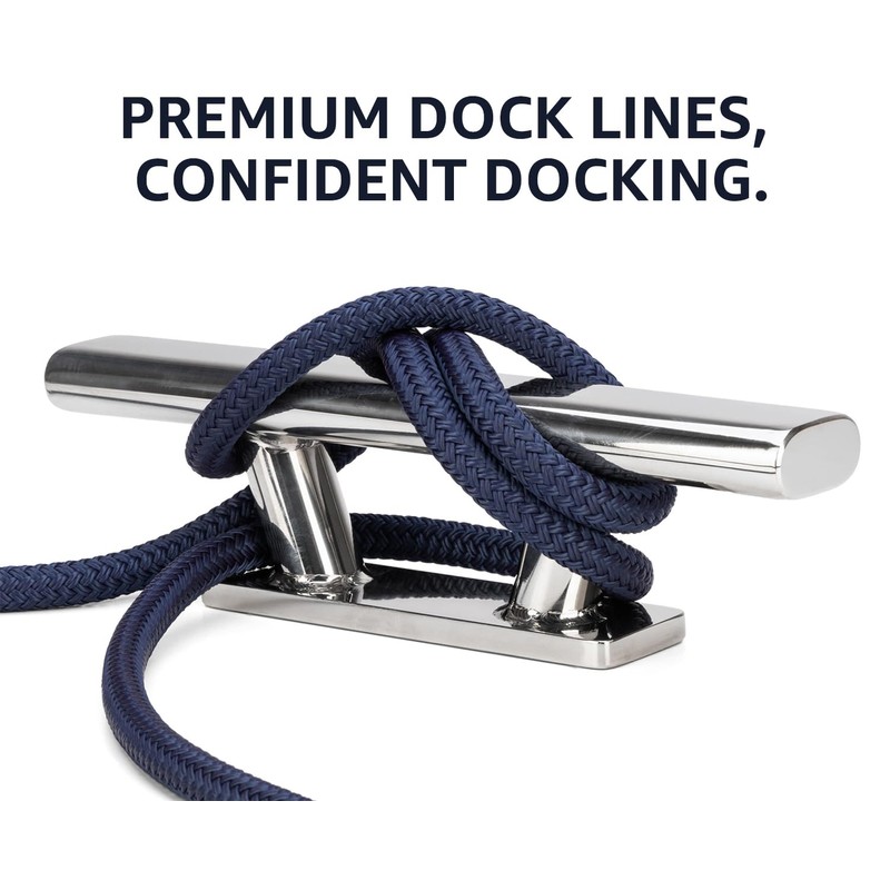PACTHSD 1/2" x 20' Dock Lines, 2 Pack Double Braid