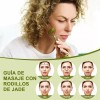 Rodillo Masaje Facial De Jade Gua Sha Rejuvenece Kit