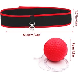 Boxing Reflex Ball Headband Set, Boxing Equipment, Include 2 Different Ball and 2 Adjustable Headband, Focus and Hand Eye Coordination Training of Boxing - Portable Boxing Gear