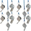 US Toy Metal Kids Whistles - 12 Pieces