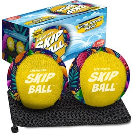 Activ Life - Ultimate Skip Ball (Yellow Jungle), Funny Beach Toy and Water Games for Boys, Teenagers, Gifts for Men Who Have Everything - Cool Summer Birthday Gifts for Family, Son