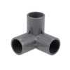 sourcing map 3-Way Elbow PVC Pipe Fitting Furniture Grade 20mm