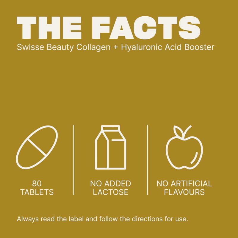 Swisse Beauty Collagen + Hyaluronic Acid Booster 80 Tablets for
