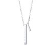 The Kiss SPD273DM 19.7 inches (50 cm) Diamond Silver Necklace,