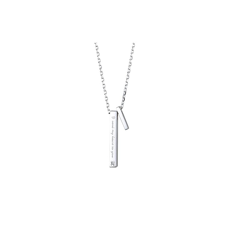 The Kiss SPD273DM 19.7 inches (50 cm) Diamond Silver Necklace,