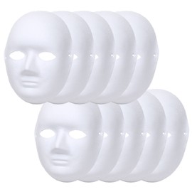 StyleCoS Mask, Cosplay, Men's, Women's, Plain, Painted, Pulp Paper, Set of 10 (Female Type)