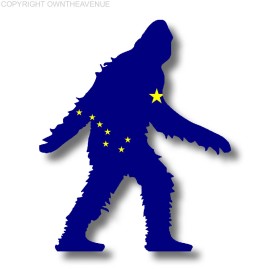 OwnTheAvenue Alaska Bigfoot AK Big Foot Sasquatch Car Truck Window Bumper Cup Decal Sticker