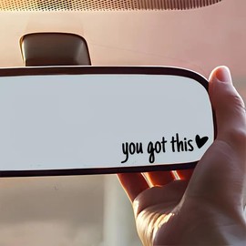 Car Rearview Mirror Sticker, Fashionable Letter Pattern Car Rearview Mirror Decal, Universal Car Exterior Decoration Accessories