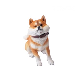 MMOS X JXK Winking Shiba Inu Dog Statue with Intricate Details, Gift for Shiba Lovers