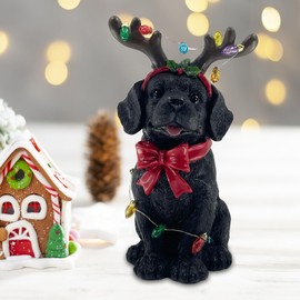 COWOS Dog Decorations, Dog Christmas Decorations Indoor Statue Light, Perfect for Holiday Display Christmas Ornaments Gifts, Gifts for Women and Dog Lovers