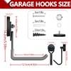 3-H Heavy Duty Magnet Garage Hooks 2 Pack, Extra Large