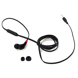 BLU R1 HD Compatible 3.5mm Mono Headset Handsfree Single in-Ear Flat Cable Earphone Earbud Black